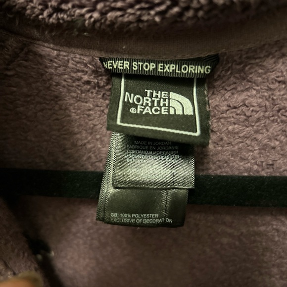 North Face jacket purple fuzzy deep pile full zip - Picture 7 of 12